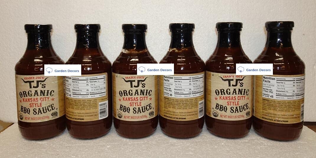 Trader Joe’s TJ’s Organic Kansas City Style BBQ Sauce 18oz 510g (Six Bottles)