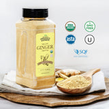 HQOExpress Organic Ground Ginger - Non GMO, Kosher, USDA Certified Organic Ginger Powder - Hot and Spicy Aromatic Seasoning for Baking, Rubs