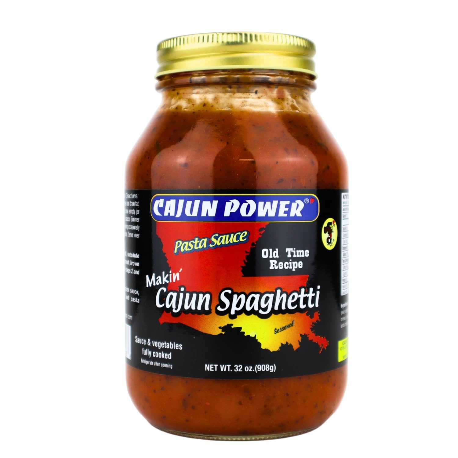 Cajun Power Cajun Spaghetti Pasta Sauce, 32oz Jar - Authentic Creole-Italian Recipe, Bold and Savory Flavor, Perfect for Spaghetti, Pasta Dishes