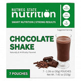 Nutmeg State Nutrition - High Protein Shake Mix, 15g Protein, 100 Calories, 4g Sugar, Low Fat, Keto Friendly, 7 Packets Per Box (1 Box, Chocolate)