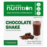 Nutmeg State Nutrition - High Protein Shake Mix, 15g Protein, 100 Calories, 4g Sugar, Low Fat, Keto Friendly, 7 Packets Per Box (1 Box, Chocolate)