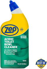 Zep Acidic Toilet Bowl Cleaner - 32 oz (Case of 4) - ZUATBC324 - Experience the Ultimate Cleaning Power with Our 2x Thicker Clinging Formula, Designed