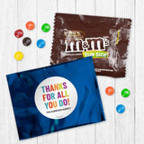 24Pk Thanks For All You Do Custom Candy Bags With Chocolate Minis - Blue