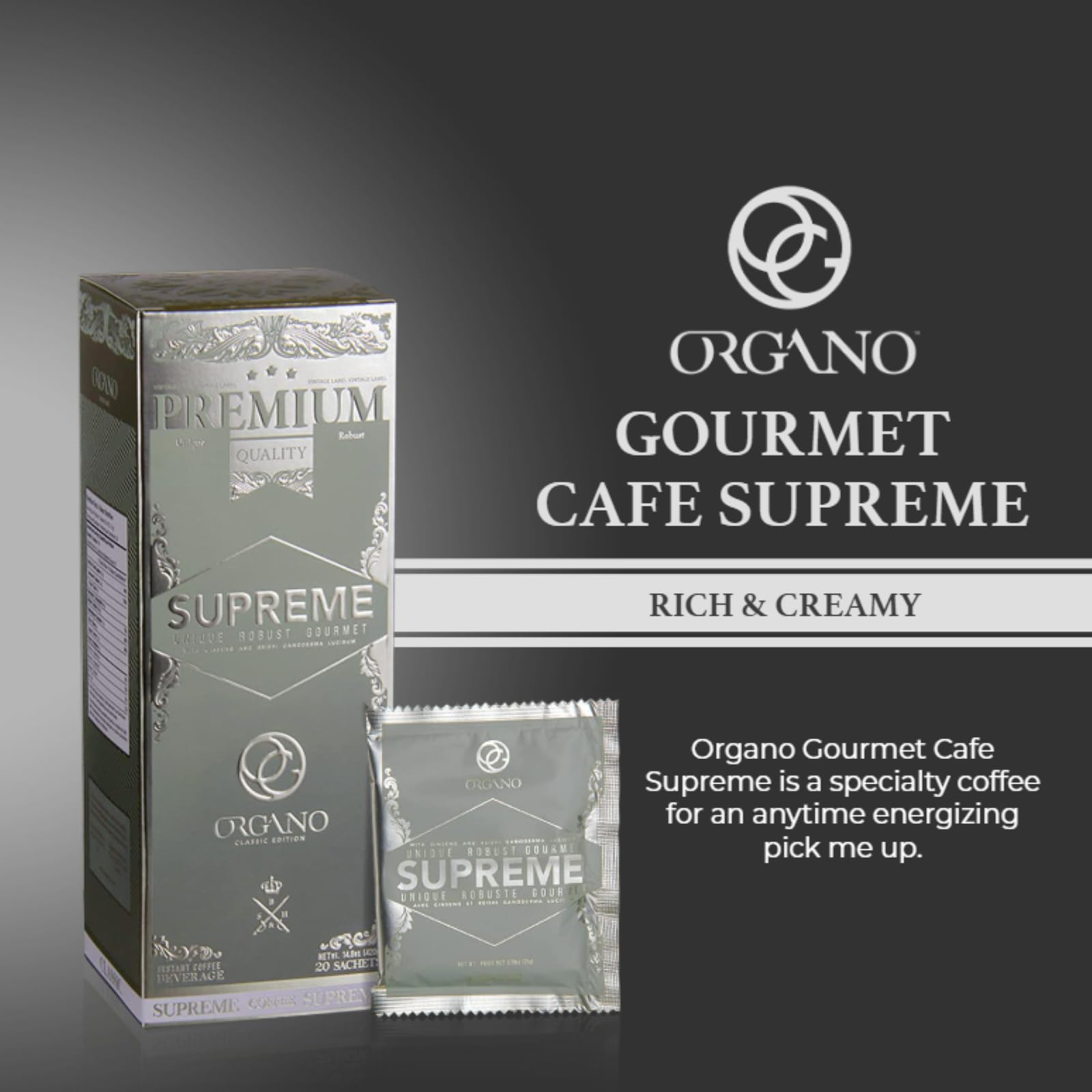 Organo Gold Cafe Supreme 100% Certified Ganoderma Extract Sealed