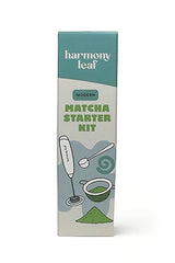 Harmony Leaf Modern Matcha Starter Kit, 3 Piece Set with Stainless Steel Sifter, One Half Teaspoon Scoop and Electric Milk Frother