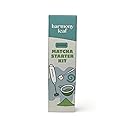 Harmony Leaf Modern Matcha Starter Kit, 3 Piece Set with Stainless Steel Sifter, One Half Teaspoon Scoop and Electric Milk Frother