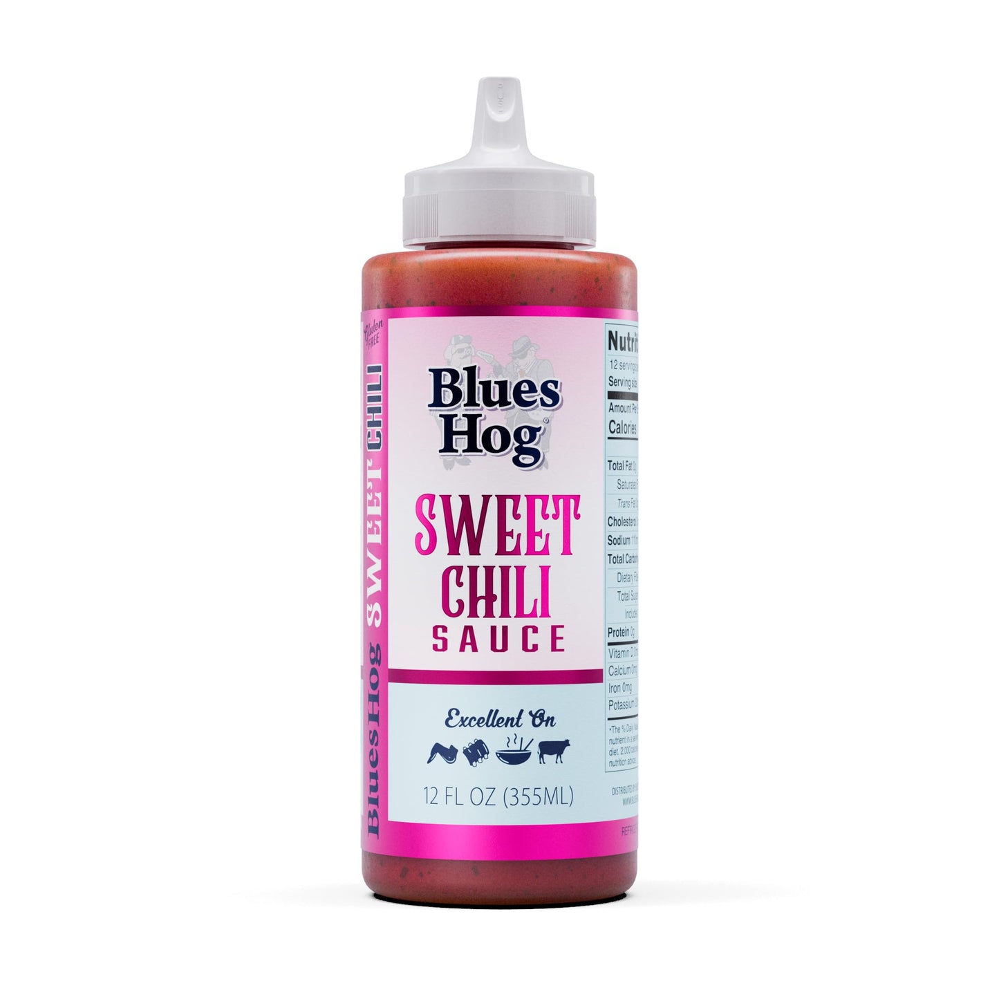 Blues Hog Sweet Chili Sauce, Sweet & Spicy Dipping Sauce, Gluten-Free, No High Fructose Corn Syrup, Made in the USA, 12 oz