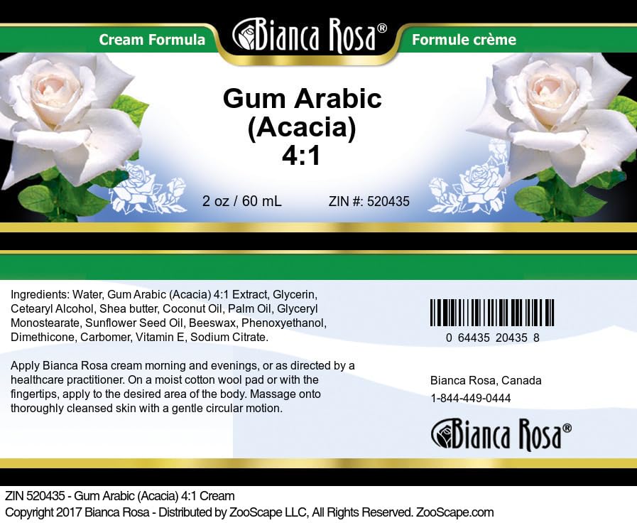 Gum Arabic (Acacia) 4:1 Cream (2 oz, ZIN: 520435)