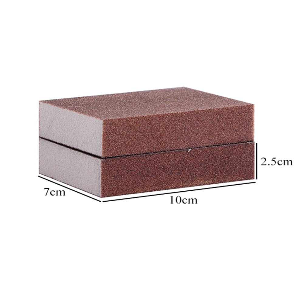 Qovydx 10Pcs Carborundum Sponge Nano Emery Sponges Pot Clean Brush Rust Eraser Grit Scouring Pads Pot Cleaning Pads with Carborundum for Quickly