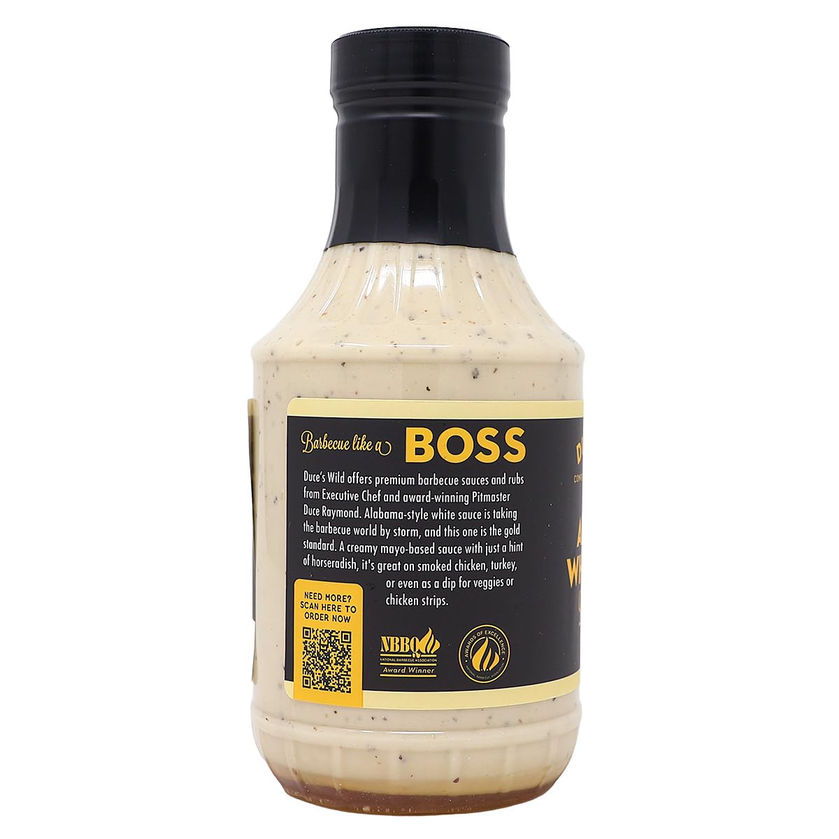 Duce’s Wild Barbecue Alabama White Sauce ‘White Gold’ - Creamy Award-Winning Mayo-Based White Sauce - Tangy, Zesty, Savory - Perfect for Chicken