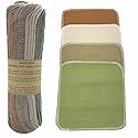 Reusable Paper Towel Rolls 20 Pack,Washable Napkin Cloth Value Set of 4 Colors 20 Pack of Paperless Towel-100% Cotton, Super Soft, Absorbent Made