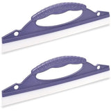 AHCHAY Window Squeegee Washing Water Blade for Bathroom, Car, Glass, Shower Mirror Cleaning, 2 Packs