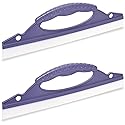 AHCHAY Window Squeegee Washing Water Blade for Bathroom, Car, Glass, Shower Mirror Cleaning, 2 Packs