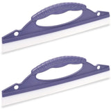 AHCHAY Window Squeegee Washing Water Blade for Bathroom, Car, Glass, Shower Mirror Cleaning, 2 Packs