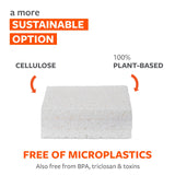 Full Circle 100% Plant-Based Cellulose Sponges - Pack of 3 - Plastic-Free, Natural Sponge, No Microplastics, Safe for Nonstick Cookware