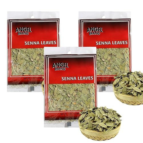 Angel Brand Senna Leaf - 0.5 oz Pouch - Dried Senna Leaves for Tea, Herbal Infusions, and Traditional Uses