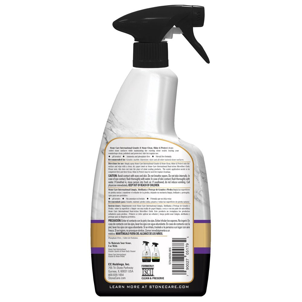 Stone Care International Granite Clean, Shine & Protect - Cleans Polishes & Protects Stone, Granite, Quartz, Marble, Limestone and Travertine Slate