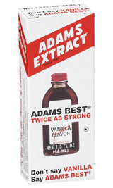 Adams Best Twice as Strong Vanilla 4oz Glass Bottle (Pack of 3)
