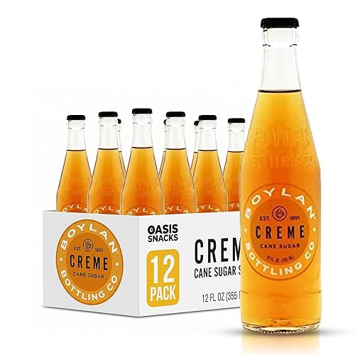 Boylan Bottling Pure Cane Sugar Soda Pop, Cream Soda, 12 oz Glass Bottles (Pack of 12)