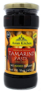 Asian Kitchen Tamarind Paste Puree (Imli) 16oz (454g) 1lb Glass Jar, Gluten Free, No added sugar ~ All Natural | Vegan | NON-GMO | No Colors | Indian