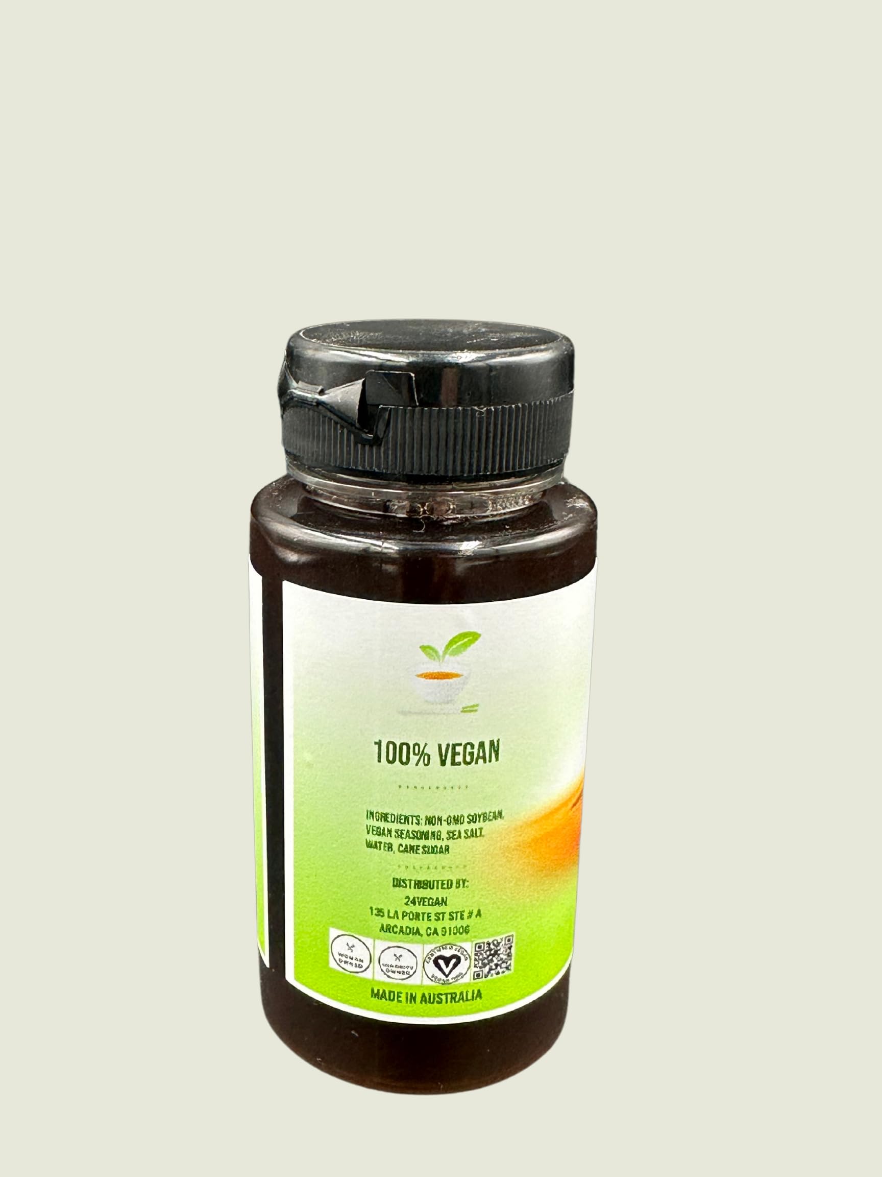 24Vegan Fish Sauces Premium Plant-Based Seasoning Sauce, All-Purpose Instant Flavor Boost, Gluten Free Fish Sauce, Gluten Free Soy Sauce, Vegetarian