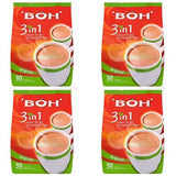 4 Pack BOH Original 3 in 1 Instant Tea Mix Imported from Malaysia (4 x 30 Sachets)