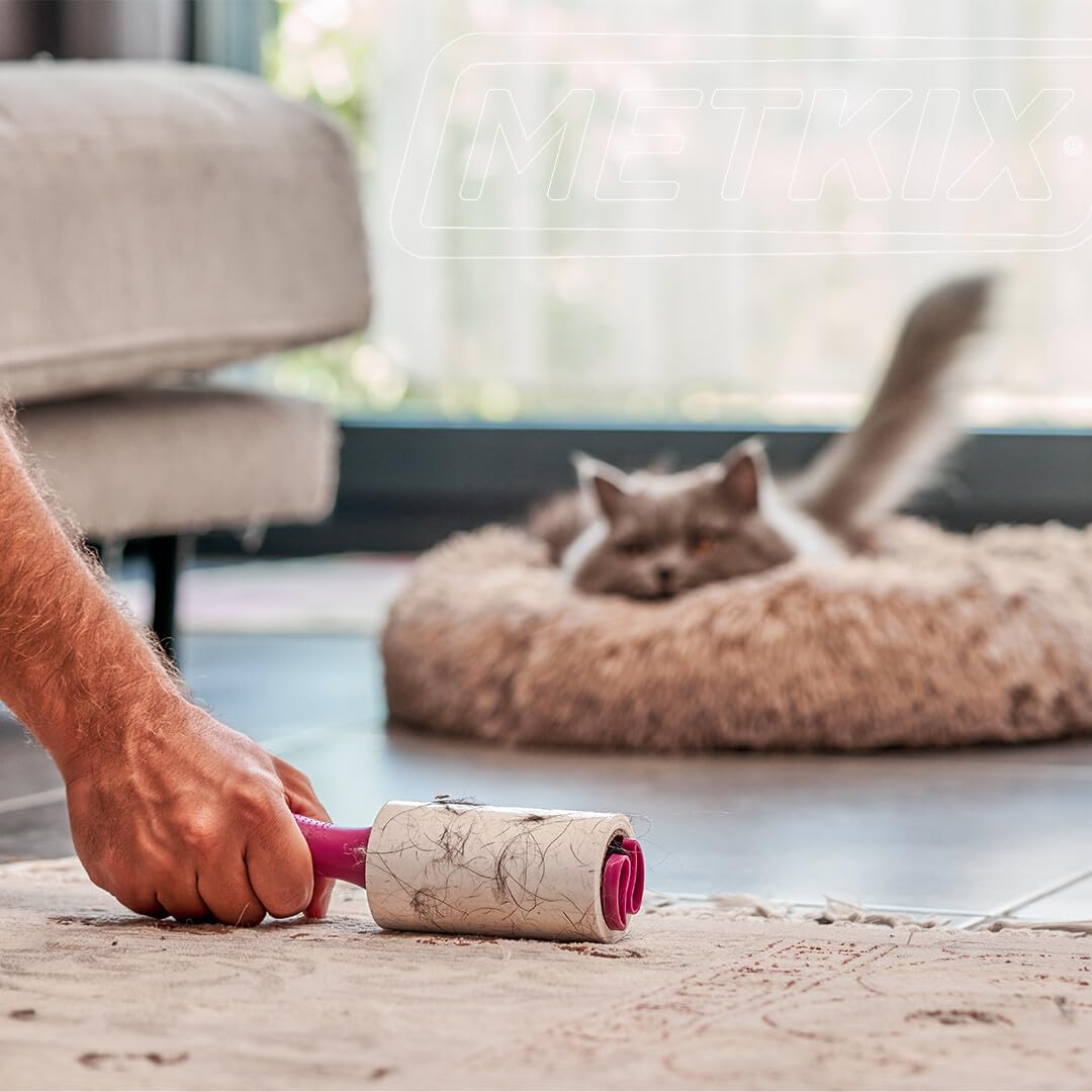 Metkix Lint Rollers for Pet Hair Extra Sticky | Protective Covers | Mega 600 Sheets Dog Cat Pet Hair Remover | Lint Roller for Clothes Sofa Bed Carpet