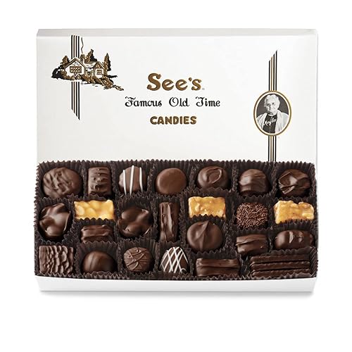 See's Candies Dark Chocolates (2 Pound, White Wrap)