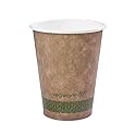 Vegware Compostable Disposable 8oz Coffee Cups, Case of 1000, Single Wall Kraft Hot Paper Cup, Lined, Sustainable Board With a Plant Based PLA Lining