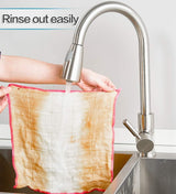 Arwllzz 10 Pack Dishcloths White Fiber Dish Cloths Towels Set 12" x 12" Kitchen Washable Wash Cleaning Cloths Absorbent Reusable Small Muslin Dish
