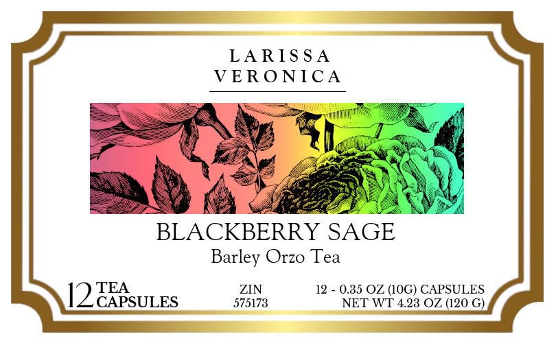 Blackberry Sage Barley Orzo Tea (Single Serve K-Cup Pods) (12 pods, ZIN: 575173) - 3 Pack