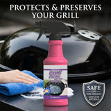 SakerPlus Heavy-Duty Grill Cleaner Spray, Degreaser for Grill Grates, BBQ Grills, Frying Pans and Cookware, Removes Baked-On Grease, Burnt-On Residue