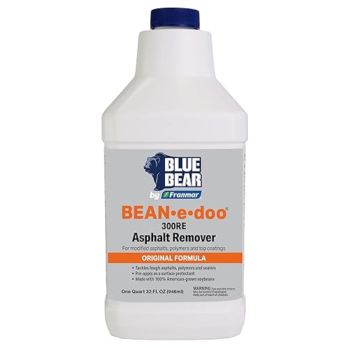 Blue Bear® 300RE BEAN•e•doo Asphalt Remover - Soy-Based, Biodegradable Cleaner & Protectant - Removes Tough Asphalt, Polymers, Sealers, Top Coatings