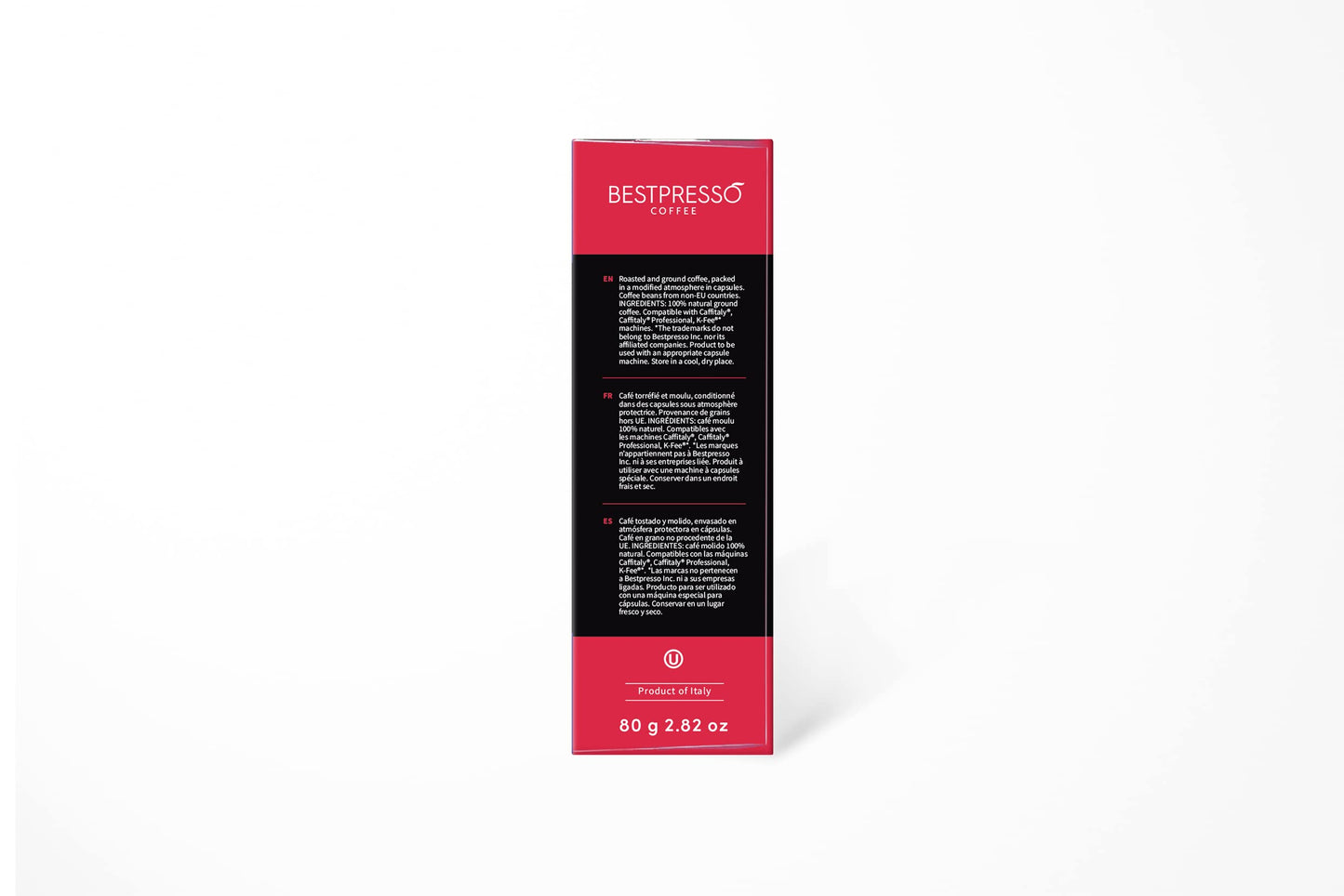 Bestpresso Coffee capsules compatible with Starbucks Verismo, Caffitaly, CBTL, K-fee systems 80 Pods (Verona)