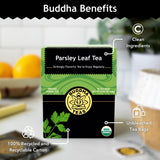 Buddha Teas - Organic Parsley Leaf Tea - Herbal Tea - For Health & Wellbeing - With Antioxidants & Minerals - Clean Ingredients - Caffeine Free - OU