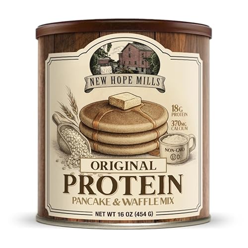New Hope Mills Original Protein Pancake & Waffle Mix, Non-GMO, 18g Protein, Kosher, Easy Breakfast Mix, 16 oz