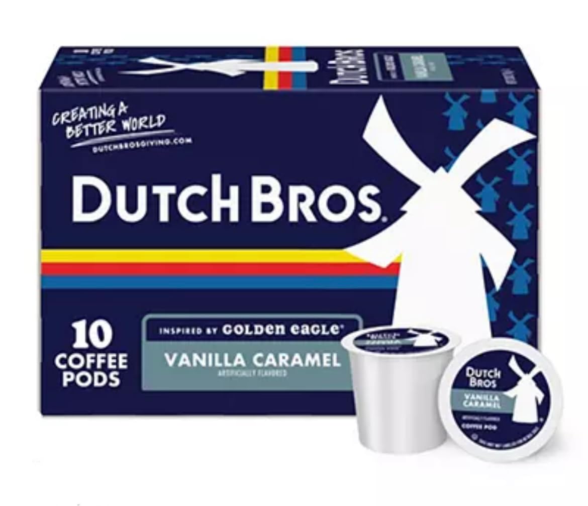 Dutch Bros. Single Serve Coffee Pods 10ct - 1 box (Vanilla Caramel "Golden Eagle")