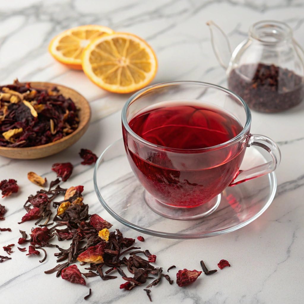 FRESHDRINKUS 140 Hibiscus Flowers Tea Bags, 100% Natural, Pure from Hibiscus Flowers. Loose Flower Hibiscus Herbal Tea. Hibiscus Flower Tea. No Sugar