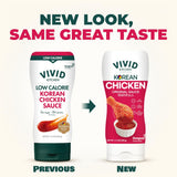 VIVID KITCHEN Korean Chicken Sauce - Low-Calorie, No Preservatives - Sweet and Savory Flavor - Easy Squeeze Bottles - Authentic Korean BBQ Marinade