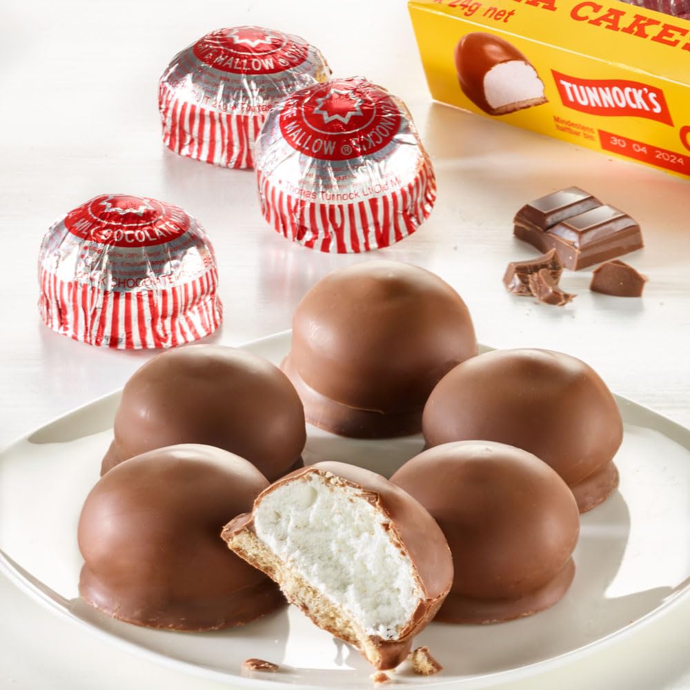 Tunnock's Milk Chocolate Teacakes (6 per pack - 144g) - Pack of 2
