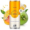 100 Coconuts Mango Pure Coconut-100% Pure Coconut Water - Low Calorie All-Natural Drink with Electrolytes - Naturally Sweet, no preservatives