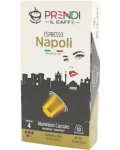 Prendi iL Caffe-Aluminium Capsules Prendi Espresso Napoli Medium Roast - 100 Count