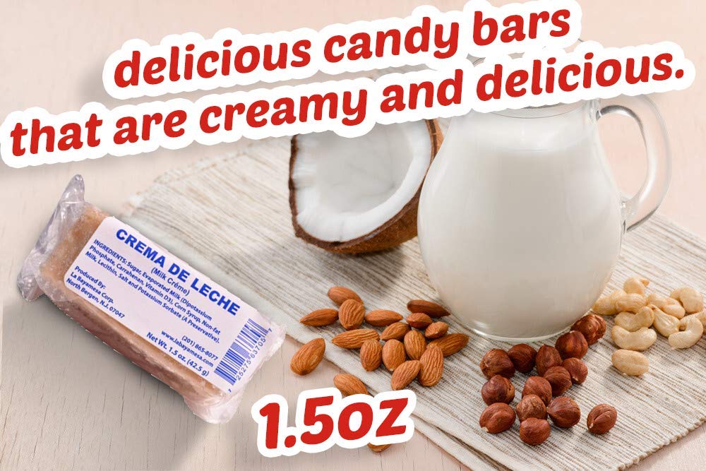La Bayamesa || Crema De Leche || 1.5 oz (42.5g) || individually wrapped pcs || Milk Candy Snack || coconut yogurt || coconut cookies || Pack of 24