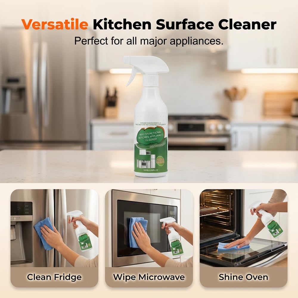 Multi-Purpose Enzyme Foam Cleaner, 2026 New Heavy-Duty Kitchen Oil Remover Spray Degreaser Powerful Household Appliance Cleaner Spray for Cooktop