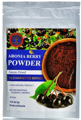 Wild Harvested Aronia Berry Freeze-Dried Powder 2 Oz Natural, No Added Sugar, No GMOs