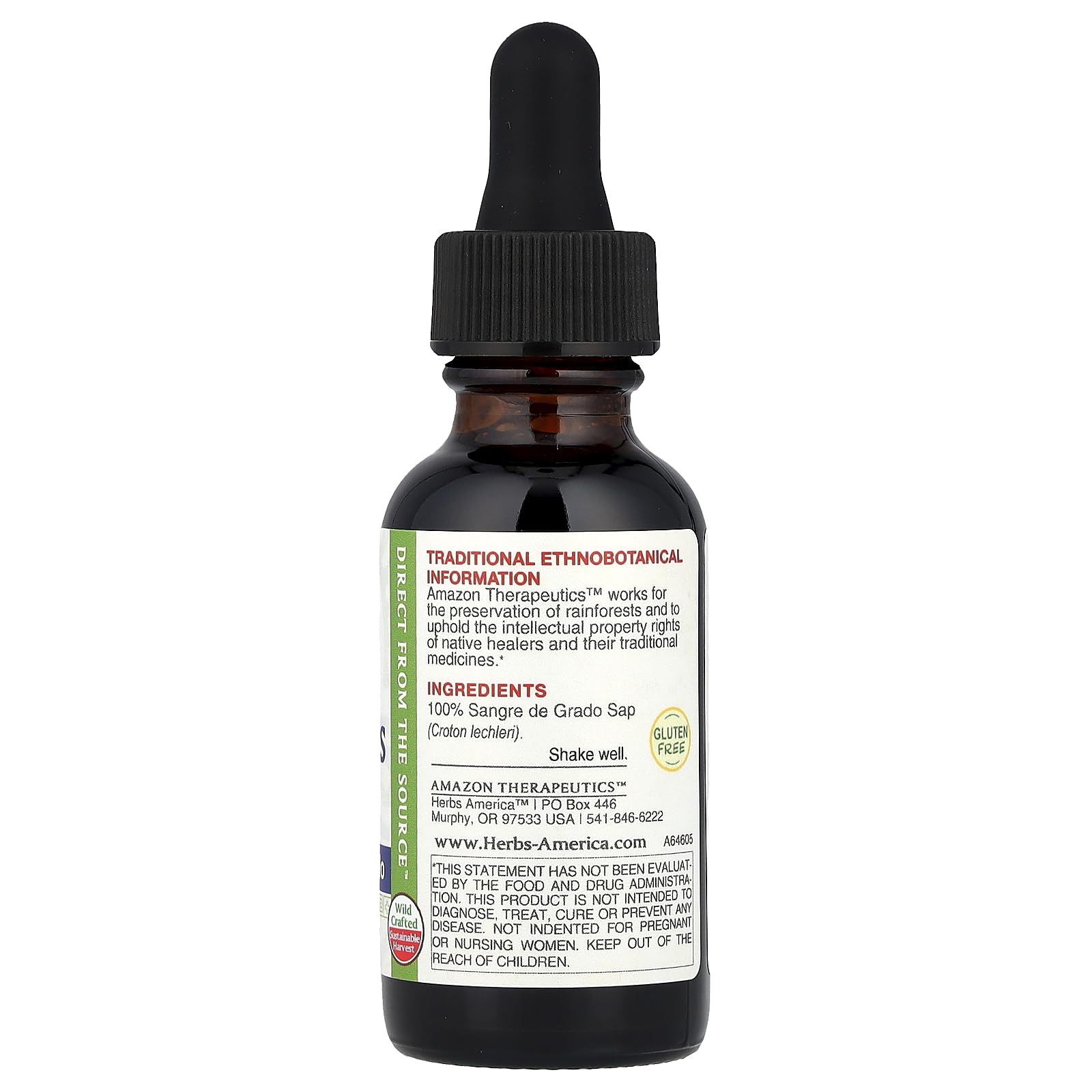 Sangre de Grado - Dragon's Blood (1oz) Wild Crafted - Gluten Free - Keto Friendly - Vegan Certified - Non-GMO - Certified Organic - All Natural