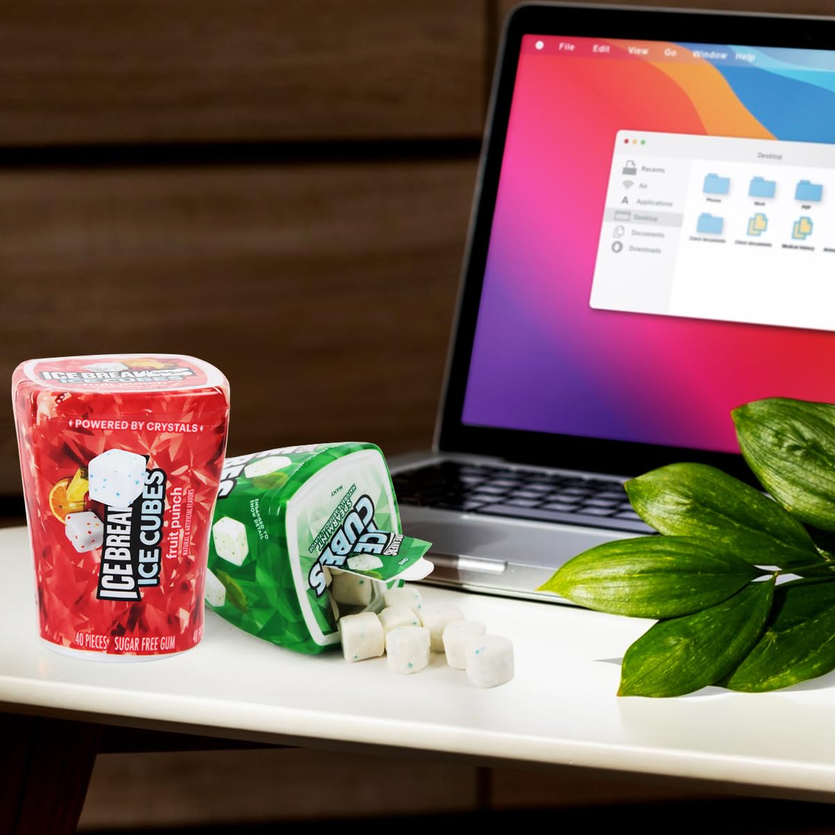 IceCubes Variety Pack - Sugar Free Refreshingly Cool IceCubes Gum of Peppermint, Bubble Breeze, Spearmint, Cherry Limeade, Mint Crystal, and Fruit
