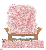 MINI CANDY CANES (1000 MINI CANDY CANES) | Mini Candy Canes Peppermint Flavored | Red & White Stripes - Individually Wrapped Gift Pack | Holiday Candy