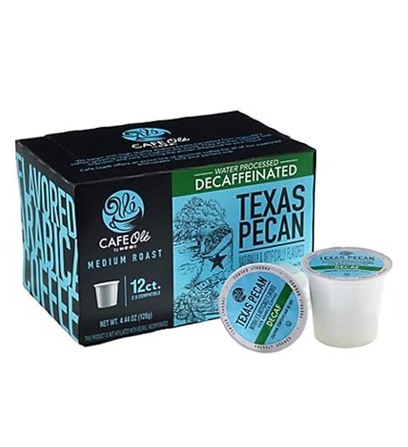 Cafe Ole Texas Pecan DECAF k-cup coffee 12. cts. (Pack of 2)