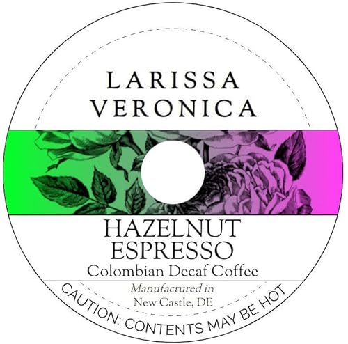 Hazelnut Espresso Colombian Decaf Coffee (Single Serve K-Cup Pods) (Gourmet, Naturally Flavored, Whole Coffee Beans) (12 pods, ZIN: 577452)